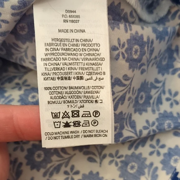 Boden Blue Floral Bridal Easter Preppy Midi Dress Womens US size 10P - Picture 6 of 7